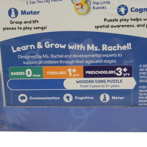 Ms Rachel Wooden Song Puzzle Melissa & Doug 2+ Educational Musical Motor Skills - Picture 7 of 7